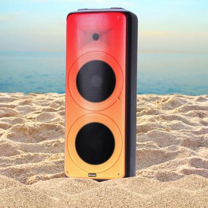 Imagem de Caixa de Som Amplificada Preta Aca 2000 Party Vox 2000w Bluetooth Bivolt Amvox