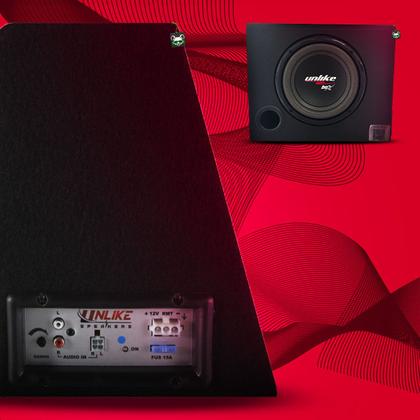 Caixa de Som Amplificada Sub Grave SubWoofer Slim 200w 4 Ohms 8 ...