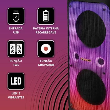 Imagem de Caixa de Som Amplificada TRC CT1700 FULL 1700W com Controle e Microfone