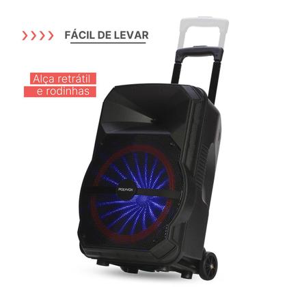 Imagem de Caixa De Som Amplificada Xc-715 TWS Polyvox Bluetooth Usb 700w + Microfone com Fio Polyvox