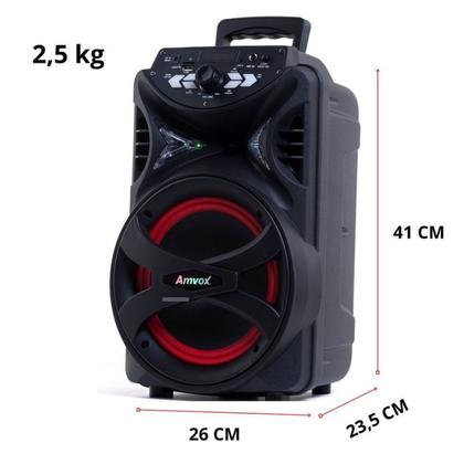 Imagem de Caixa De Som Amvox ACA 255 HIT 250W Woofer 8 Bluetooth bivolt