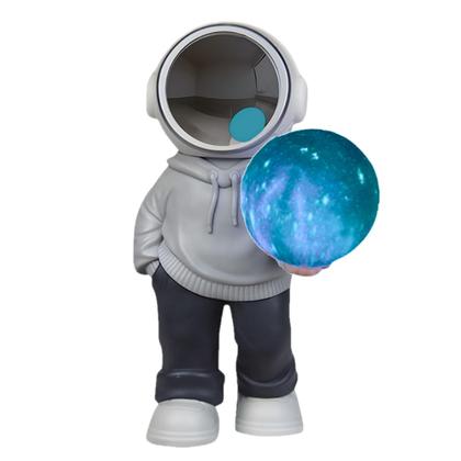Imagem de Caixa De Som Astronauta Led Bluetooth Caixinha Fm Decoração