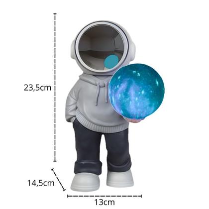 Imagem de Caixa De Som Astronauta Led Bluetooth Caixinha Fm Decoração