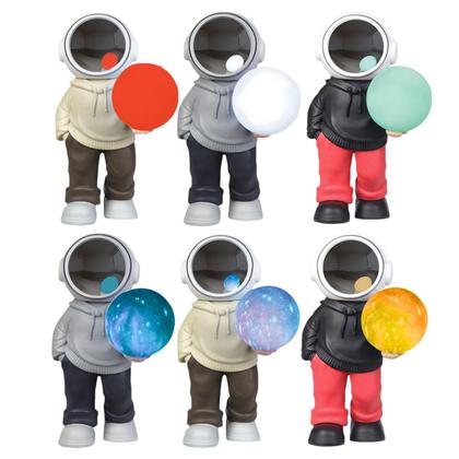 Imagem de Caixa De Som Astronauta Led Bluetooth Caixinha Fm Decoração