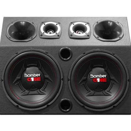 Caixa De Som Automotivo Trio 2 Sub 12 Pol Bomber One 800wrms