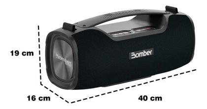 Imagem de caixa de som bluetooth bomber bass 55 watts amplificada potente speaker grave forte mini caixinha