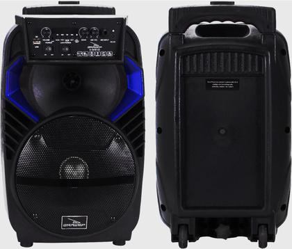 Imagem de Caixa De Som Bluetooth Grasep DBH8115 40W Portátil Com Microfone, Rodinhas, Alça Retrátil E Controle Remoto