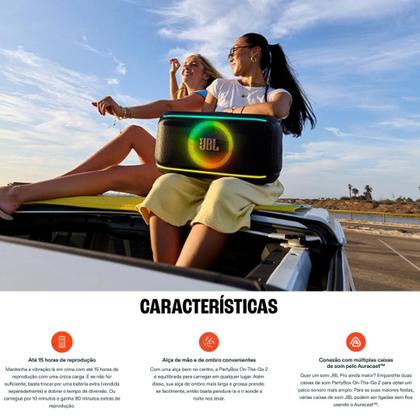 Imagem de Caixa de Som Bluetooth JBL PartyBox On the Go PartyBox 100W Bluetooth com Microfone