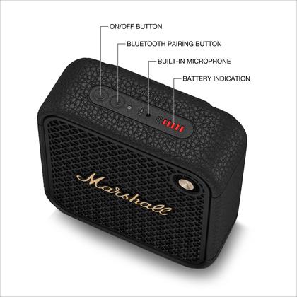 Caixa de Som Bluetooth Marshall Willen II - Mais de 17 Horas de
