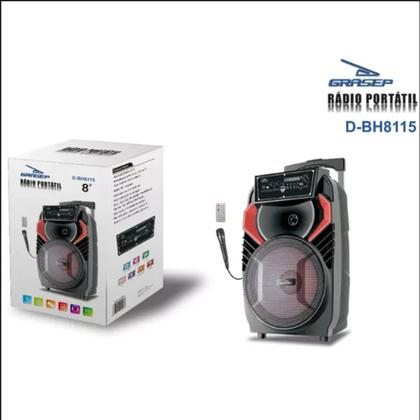 Imagem de Caixa De Som Bluetooth Mp3 Portátil Potência 40w Com Microfone e Controle Luzes RGB D-BH8115