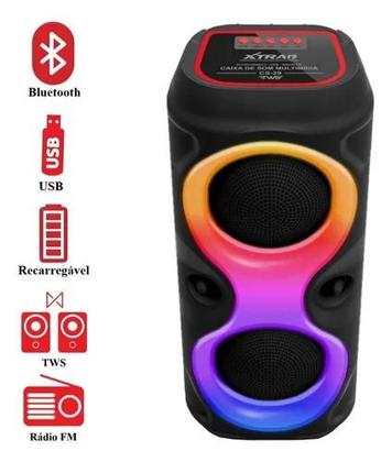 Imagem de Caixa De Som Bluetooth Multimídia Led Rgb Usb Fm Tws 50w Cs-29