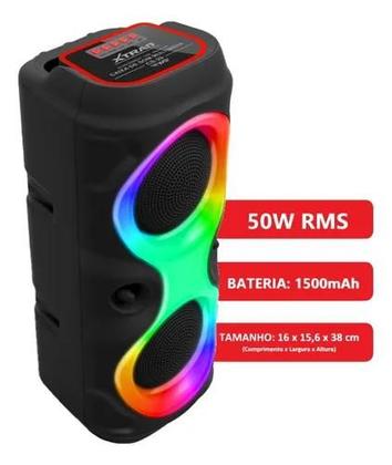 Imagem de Caixa De Som Bluetooth Multimídia Led Rgb Usb Fm Tws 50w Cs-29