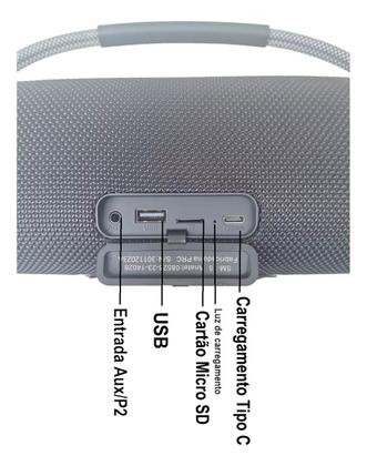 Imagem de Caixa de Som Bluetooth Portátil Amplificado Agold 60W Com TWS