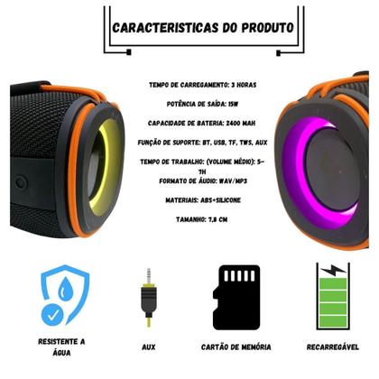 Imagem de Caixa De Som Bluetooth Portátil Potente Pendrive Premium