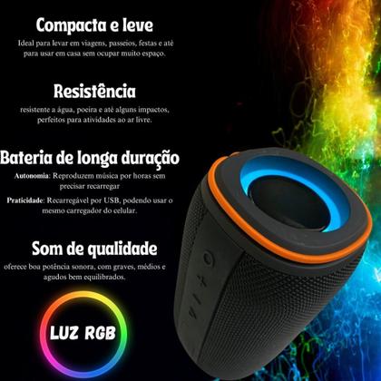 Imagem de Caixa De Som Bluetooth Portátil Potente Pendrive Premium