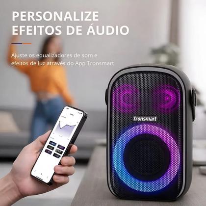 Imagem de Caixa De Som Bluetooth Portátil Tronsmart Halo 110 60w com Microfone Karaokê