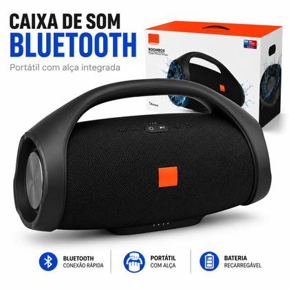 Imagem de Caixa de Som Bluetooth Potente 20W Grande Portátil Boombox com Alça