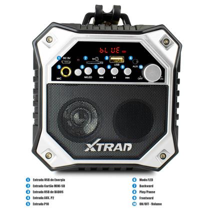 Caixa de Som Bluetooth Subwoofer Portátil Potente 65 Watts RMS com