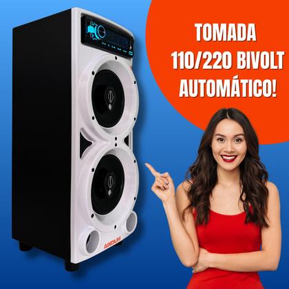 Imagem de Caixa de som bob residencial amplificada 450w bluetooth 110 220v com falantes de 6 polegadas bomber