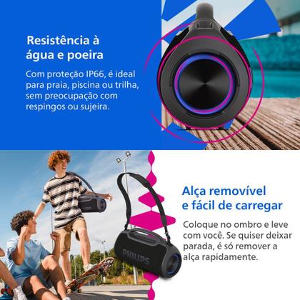 Imagem de Caixa de Som Boombeat, 200W RMS, Bluetooth, TWS TAX400B Philips