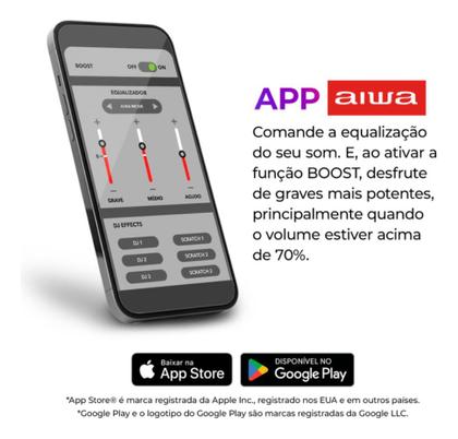 Imagem de Caixa de Som Boombox Aiwa AWS-BBS-01-B Bluetooth IP66 TWS