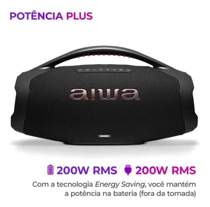 Imagem de Caixa de Som Boombox Aiwa AWS-BBS-01-B Bluetooth IP66 TWS
