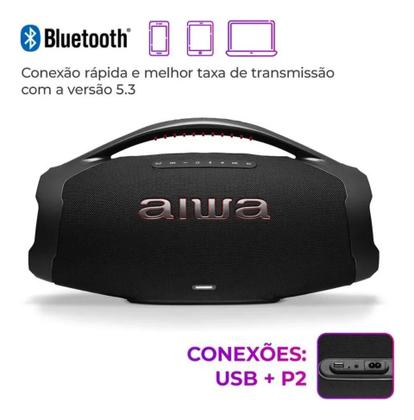 Imagem de Caixa de Som Boombox Aiwa AWS-BBS-01-B Bluetooth IP66 TWS
