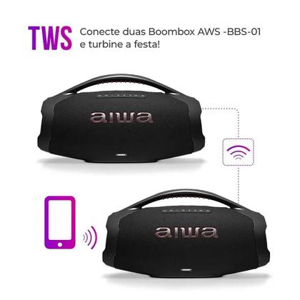 Imagem de Caixa De Som Boombox Plus Aiwa Bluetooth Ip66 Aws-Bbs-01B