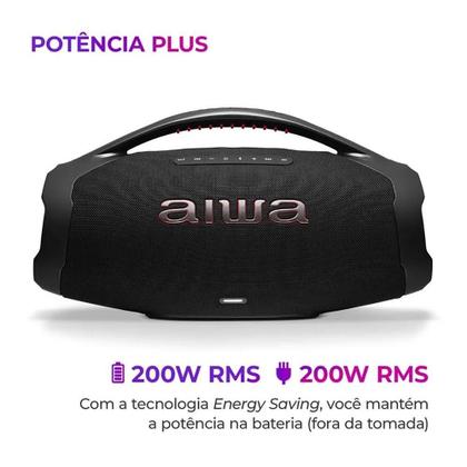 Imagem de Caixa De Som Boombox Plus Aiwa Bluetooth Ip66 Aws-Bbs-01B