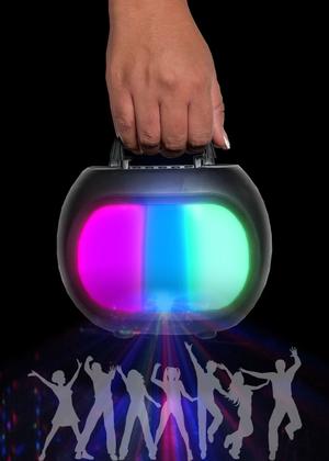 Imagem de Caixa De Som Com Microfone Infantil Caixinha Luz Bluetooth