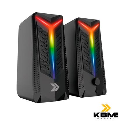 Imagem de Caixa de Som Gamer KBM! GAMING CSG120, RGB, AUX, Drive de 45mm, RMS 10W - KGCSG120