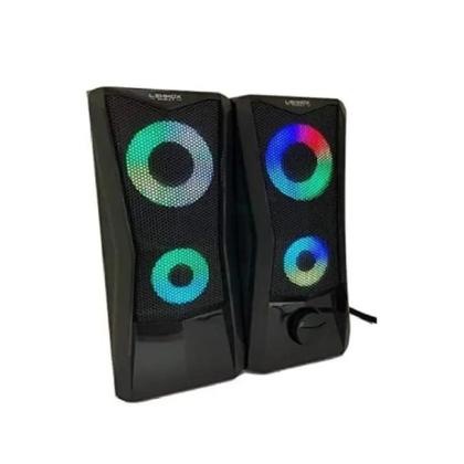 Imagem de Caixa de som gamer led rgb stereo usb/p2 - lehmox gt-s4