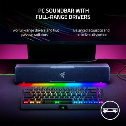 Imagem de Caixa de Som Gamer Razer Sound Bar Leviathan V2 X RGB