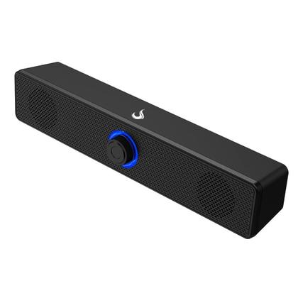 Imagem de Caixa de Som Gamer Rise Mode Aura Sound S2 Blue, LED Azul, Bluetooth, 3W*2, Preto  - RM-SP-02-BB