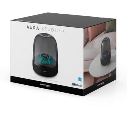 Imagem de Caixa de Som Harman Kardon Aura Studio 4, Bluetooth, 100W RMS, Bivolt, Iluminação Efeito Diamante, Preto - HKAURAS4BLKBR