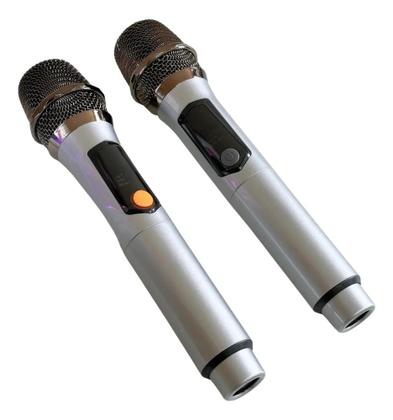 Imagem de Caixa De Som Imenso X32 120w Tws Rgb 2 Microfones Sem Fio Prateado