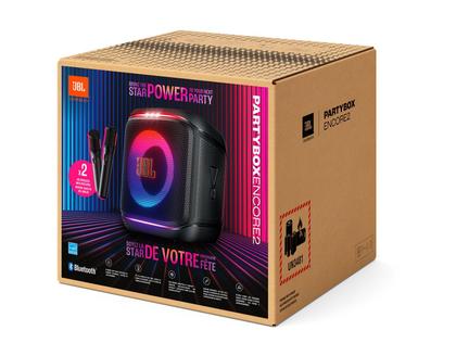 Imagem de Caixa de Som JBL Party Box, Encore 2, com Microfone, Preta