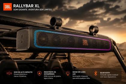 Imagem de Caixa de Som JBL RallyBar XL Bluetooth 300W RMS IP66 para UTV, Barco e Veículos OffRoad