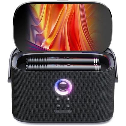 Imagem de Caixa de som Karaokê Joog Shell S2 140W Tela 8" 2x Microfones sem fio