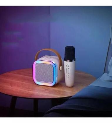 Imagem de Caixa De Som Karaokê Portátil Rgb, Microfone/efeito De Voz