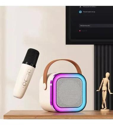 Imagem de Caixa De Som Karaokê Portátil Rgb, Microfone/efeito De Voz