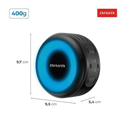 Imagem de Caixa de som mini Speaker Aiwa Bluetooth Luzes Multicores SP-02 10W BT 16H IP65 RGB USB TWS bivolt