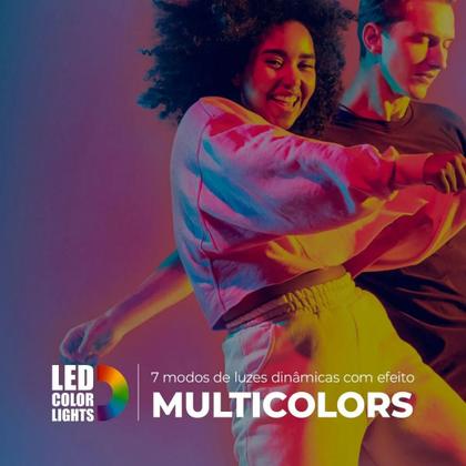 Imagem de Caixa de som mini Speaker Aiwa Bluetooth Luzes Multicores SP-02 10W BT 16H IP65 RGB USB TWS bivolt