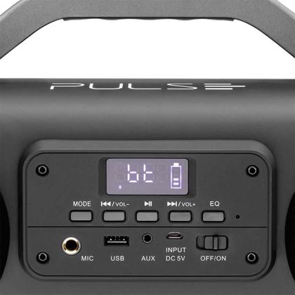 Caixa de Som Multilaser SP363 Pulse Mega Boombox - Cinza - Caixa