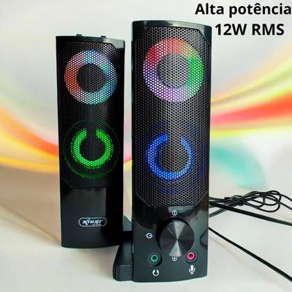 Imagem de Caixa de Som Multimídia Soundbar Alto Falante Knup Gamer Para PC Notebook