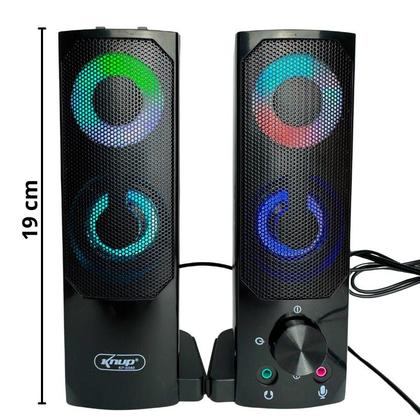Imagem de Caixa de Som Multimídia Soundbar Alto Falante Knup Gamer Para PC Notebook
