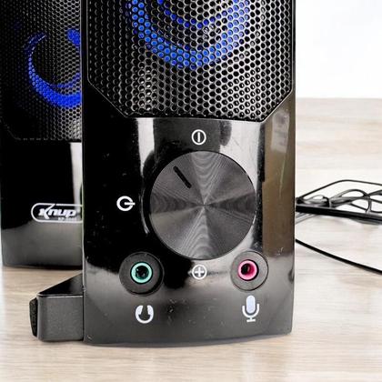 Imagem de Caixa de Som Multimídia Soundbar Alto Falante Knup Gamer Para PC Notebook