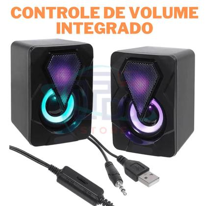 Imagem de Caixa De Som  Para Computador Notebook Pc Gamer Led Rgb