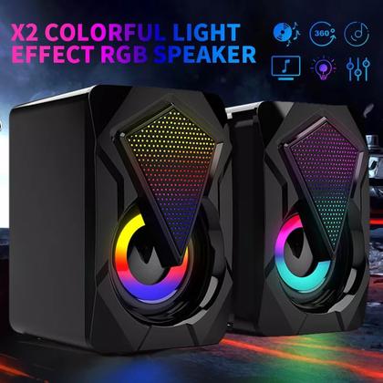 Imagem de Caixa De Som  Para Computador Notebook Pc Gamer Led Rgb