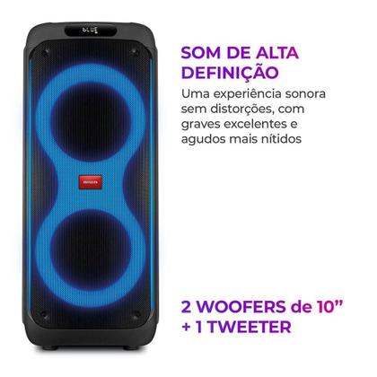 Imagem de Caixa de Som Party Box AIWA Bluetooth Luzes Multicores AWS-PB-04 Party Box Bivolt